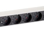 Equip 8-Fach Deutsche Steckdosenleiste, Aluminium-Schale