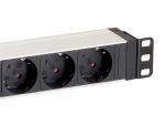 Equip 8-Fach Deutsche Steckdosenleiste, Aluminium-Schale