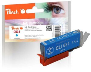 Peach PI100-500 Druckerpatrone 1 Stück(e) Kompatibel Standardertrag Cyan