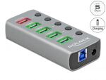 DELOCK HUB USB 3.2Gen1 Typ-A 4Port +Schnellladeport Schalter