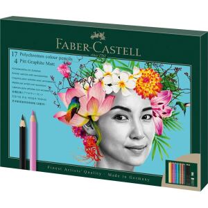 Faber-Castell Polychromos & Pitt Graphite Matt Geschenkset 23-teilig