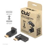 CLUB3D USB Type-C Gen2 Angled Adapter set of 2 up to 4K120Hz M/F