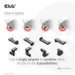 CLUB3D USB Type-C Gen2 Angled Adapter set of 2 up to 4K120Hz M/F