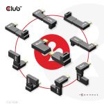 CLUB3D USB Type-C Gen2 Angled Adapter set of 2 up to 4K120Hz M/F