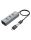 GRAUGEAR G-HUB4-AC Schnittstellen-Hub USB 3.2 Gen 1 (3.1 Gen 1) Type-A 5000 Mbit/s Aluminium, Schwarz