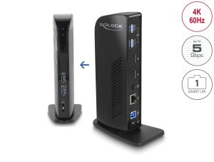 DELOCK USB Dockingstation Dual DisplayPort 4K / USB 3.2