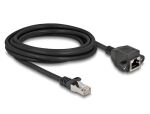 DeLOCK Netzwerk Verlängerungskabel S/FTP RJ45 Stecker zu RJ45 Buchse Cat.6A 3 m schwarz