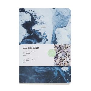 Miquelrius STONE PAPER Notizbuch A5 Blanco SEA blau