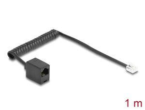 DELOCK Telefonkabel/Spiralkabel RJ11 St. zu RJ45 Bu. 1m