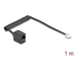 DELOCK Telefonkabel/Spiralkabel RJ11 St. zu RJ45 Bu. 1m