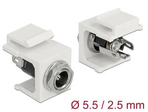 DELOCK Keystone DC 5.5 x 2.5mm Buchse -> Lötanschluss