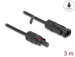 DELOCK DL4 Solar Kabel 6 mm Stecker zu Buchse 3 m schwarz