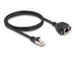 DELOCK RJ50 Verlängerungskabel Stecker zu Buchse S/FTP 1m SW