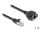 DELOCK RJ50 Verlängerungskabel Stecker zu Buchse S/FTP 1m SW