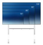 Neomounts FL50-575WH1 TV-Trolley 65-115" - schnelle Installation - TÜV