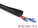 DELOCK Geflechtschlauch mit Klettverschluss 5mx32mm schwarz
