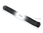 DELOCK Geflechtschlauch mit Klettverschluss 5mx32mm schwarz
