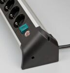 Brennenstuhl 1391040400 Verlängerungskabel 1,8 m 4 AC-Ausgänge Drinnen Schwarz, Silber