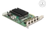 DELOCK PCI Express x4 Karte/4x M12 Gigabit LAN PoE