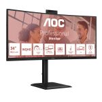 AOC E4 CU34E4CW Computerbildschirm 86,4 cm (34") 3440 x 1440 Pixel UltraWide Quad HD LED Schwarz