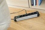 Brennenstuhl 1391030600 Verlängerungskabel 3 m 6 AC-Ausgänge Drinnen Schwarz, Silber