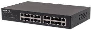 Intellinet 24-Port Gigabit Ethernet Switch, 24 x 10/100/1000 Mbit/s RJ45-Ports, IEEE 802.3az (Energy Efficient Ethernet), Desktop, 19" Rackmount, Metall