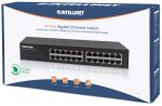 Intellinet 24-Port Gigabit Ethernet Switch, 24 x 10/100/1000 Mbit/s RJ45-Ports, IEEE 802.3az (Energy Efficient Ethernet), Desktop, 19" Rackmount, Metall