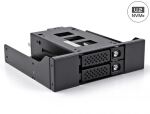 DELOCK Slim Bay Wechselrahmen 2 x2.5 U.2 NVMe SSD 5.25"