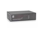 LevelOne 8-Port-Fast Ethernet-PoE-Switch, 4 Ports RJ45, 4 Ports RJ45 PoE Plus, 61.6W