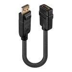 Lindy 41005 Videokabel-Adapter 0,15 m DisplayPort HDMI Schwarz