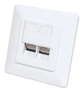 Intellinet 771917 Steckdose 2 x RJ-45 Weiß