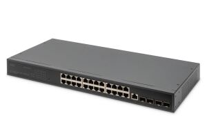 Digitus 24-Port Gigabit Switch, 19 Zoll, Managed, 4 SFP+ Uplinks