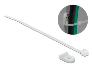 DELOCK Befestigungsschelle 3,2 mm mit KBI 100x2,5mm weiß