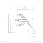 Neomounts FPMA-D750DBLACK2 Monitorarm 10-32" - Gasfeder - Topfix - 180°-Stopp