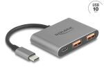 DELOCK 3 Port USB Hub 10 Gbps mit USB Type-C zu 1 x USB TypC
