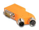 DeLOCK D-Sub 9 Stecker und Buchse zu M12 Stecker und...