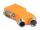 DeLOCK D-Sub 9 Stecker und Buchse zu M12 Stecker und Buchse 5 pin A-kodiert CAN Bus Verteiler 35° orange