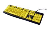 Geemarc Telecom 3521350020762 Tastatur Universal USB QWERTY Schwarz, Gelb
