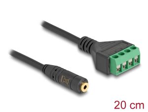 DELOCK Klinkenbuchse 2,5mm 4Pin <Terminalblock Adapter 20cm