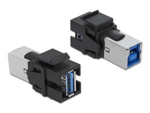 DELOCK Keystone Modul USB 3.0 Buchse > USB3.0 Buchse schwarz