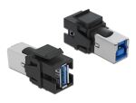 DELOCK Keystone Modul USB 3.0 Buchse > USB3.0 Buchse schwarz