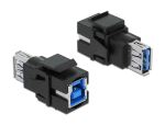 DELOCK Keystone Modul USB 3.0 Buchse > USB3.0 Buchse schwarz