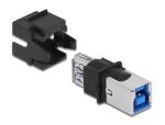DELOCK Keystone Modul USB 3.0 Buchse > USB3.0 Buchse schwarz