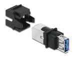 DELOCK Keystone Modul USB 3.0 Buchse > USB3.0 Buchse schwarz