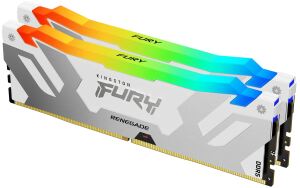 Kingston Technology FURY 64GB 6400MT/s DDR5 CL32 DIMM (2er-Kits) Renegade RGB Weiß XMP