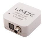 Lindy 70411 Kabeladapter Toslink RCA Weiß