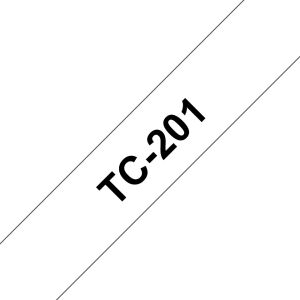 Brother TC-201 Etiketten erstellendes Band Schwarz auf weiss