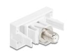 DELOCK Easy 45 Modul IEC Stecker zu F Buchse weiß