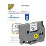 MediaRange Kunststoff-Schriftbandkassette, für/ersetzt Brother TZ-231/TZe-231, permanent haftend, 12mm, 8m, laminiert, schwarz auf weiß