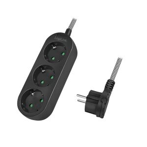 LogiLink LPS261 Verlängerungskabel 1,5 m 3 AC-Ausgänge Drinnen Schwarz, Weiß